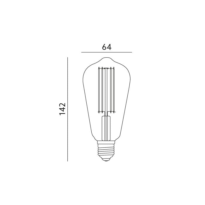 Led-lamppu-filament-7w-60w-mitat