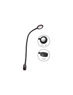 MODUS USB A+C reading light with flexible arm and built-in USB ports for easy charging.