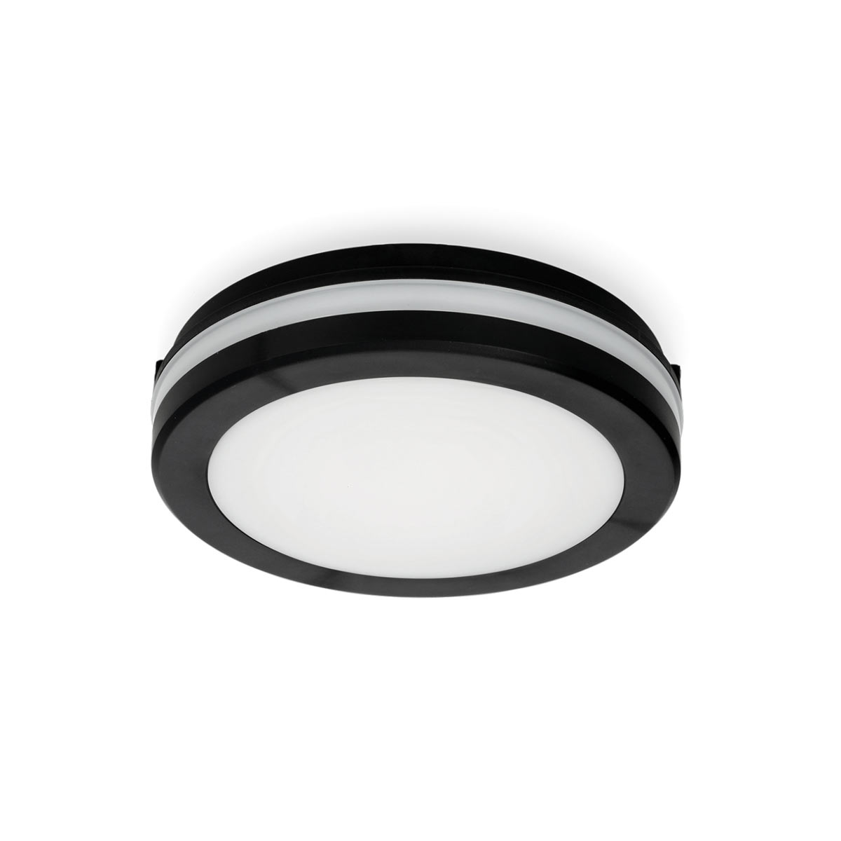 LED-Luminaire NAIROS BLACK 12W 3000/4000/6500K Ø200mm 1140lm IP65