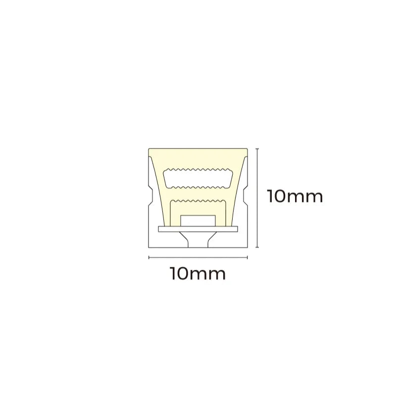 NEON STRIP 1010 - 8,8W/m 24V LED-valonauha TOP BEND 5m - 605lm/m, kosteussuojattu IP65