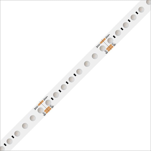 18W/m 24V LED-nauha 5m, CCT värilämpötilasäädettävä 2700-6500K NANO IP65