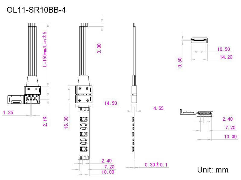 RGB-SNAP-liitin-nauha-johto-SR10XB-4