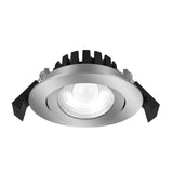 8W LED-alasvalo SUNNY® CIRCLE ADJUST harjattu teräs, ~800lm, CRI>90, IP65, himmennettävä