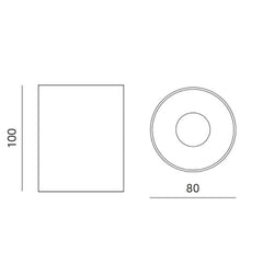 TRIO-kattovalaisin-GU10-mitat