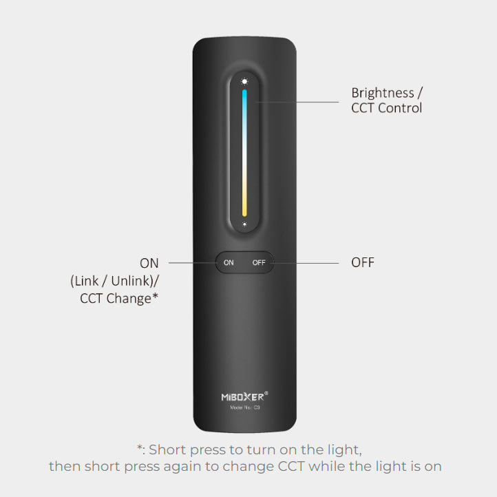 CCT 1-channel LED-remote control with colour temperature control and dimming C3 - Easy RF 2.4G