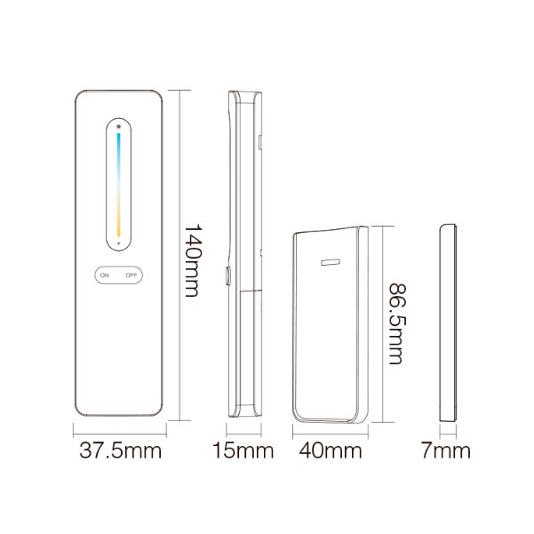 CCT 1-channel LED-remote control with colour temperature control and dimming C3 - Easy RF 2.4G