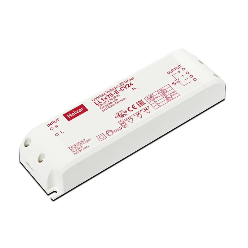 Paketin muuntaja: Helvar 75W 24V LED-muuntaja