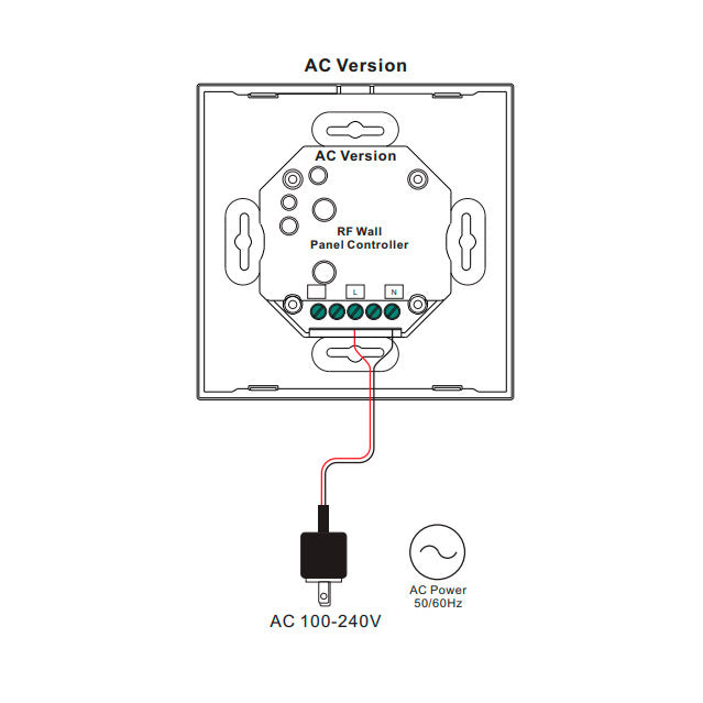 led-himmennin-musta-rf-230V-asennus