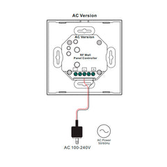 led-himmennin-musta-rf-230V-asennus