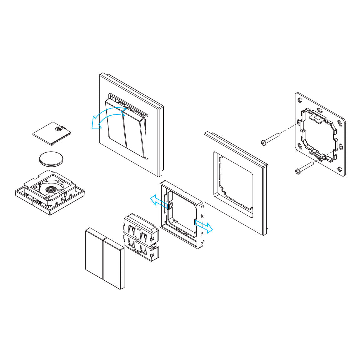 led-himmennin-säädin-1-kanav-RGBW-RF-WiFi-rakenne