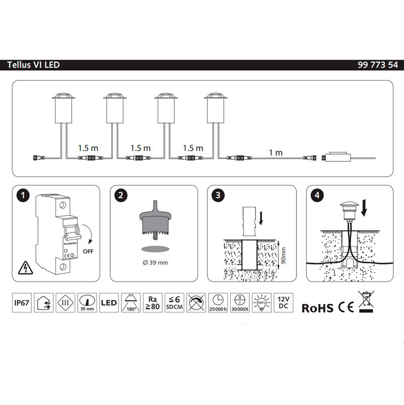 led-maa-terassi-valaisin-sarja-12v