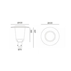 led-pylväsvalaisin-60W-mitat