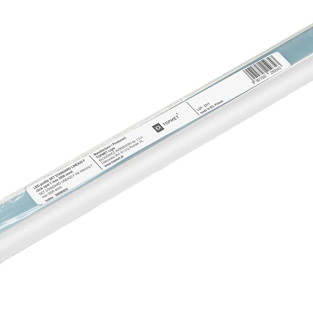 LINJA20 LED-profiilisetti anodisoitu, 2m