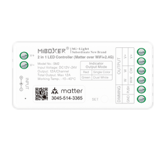 MiBoxer SM2 Matter LED-ohjain yksiväriselle ja CCT LED-nauhalle