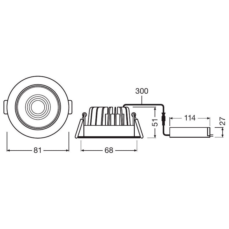 osram-ip65-himmennettävä-led-alasvalo-8w-mitat