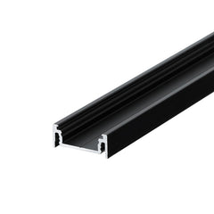 pisteetön saunan kattovalaistuspaketti PINTA14-alumiiniprofiili, musta väri, LED-nauhoille.