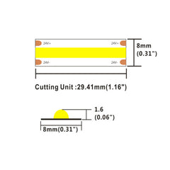 pisteetön-led-nauha-11w-mitat