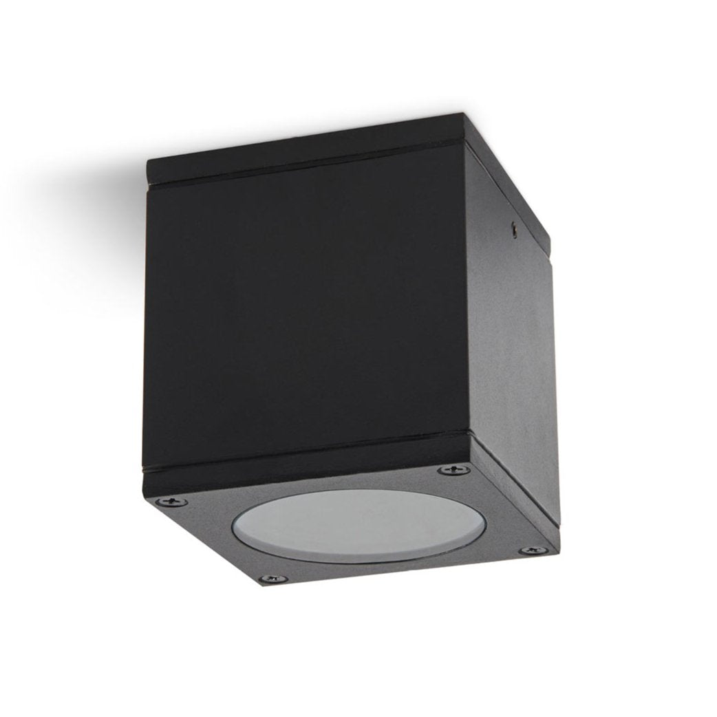 LED-QUERK 1 surface-mounted square ceiling light, black IP54