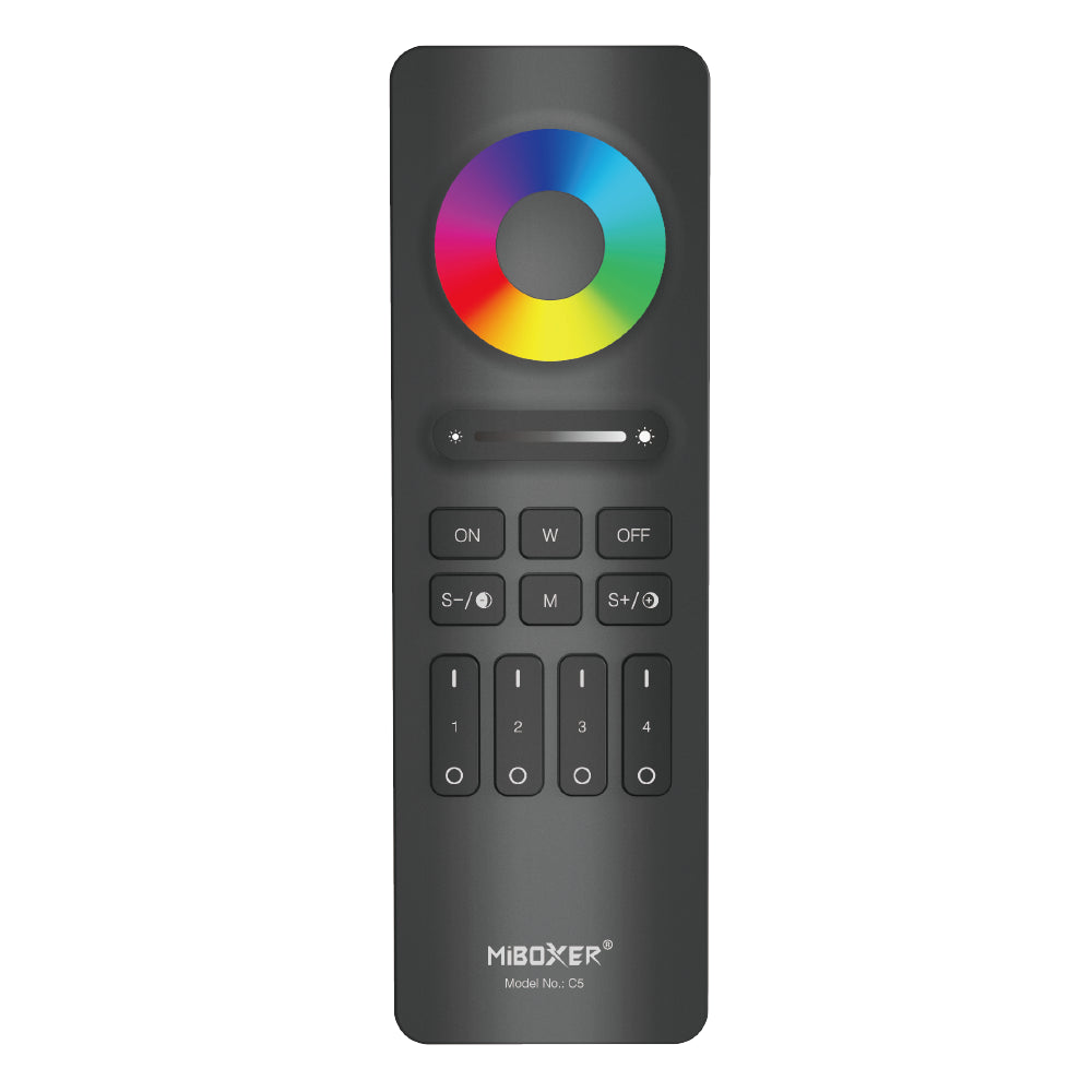 Remote control 4-channel. RGB+CCT black C5 - Smart LED 2.4G