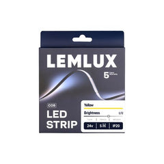 Keltainen LEMLUX COB LED-nauha 24 V