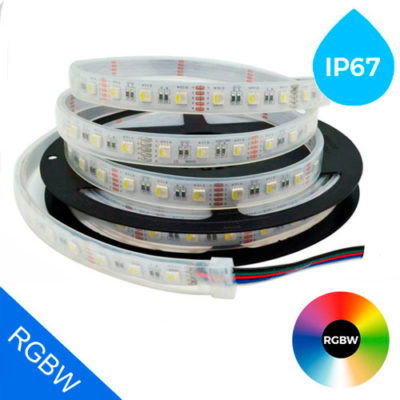 IP67 RGBW LED-nauha 19,2W/m 24V 5m kela, kosteussuojattu