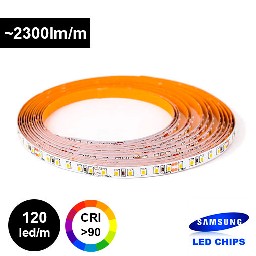 25W/m 12V Samsung LED-nauha supertehokas CRI>90