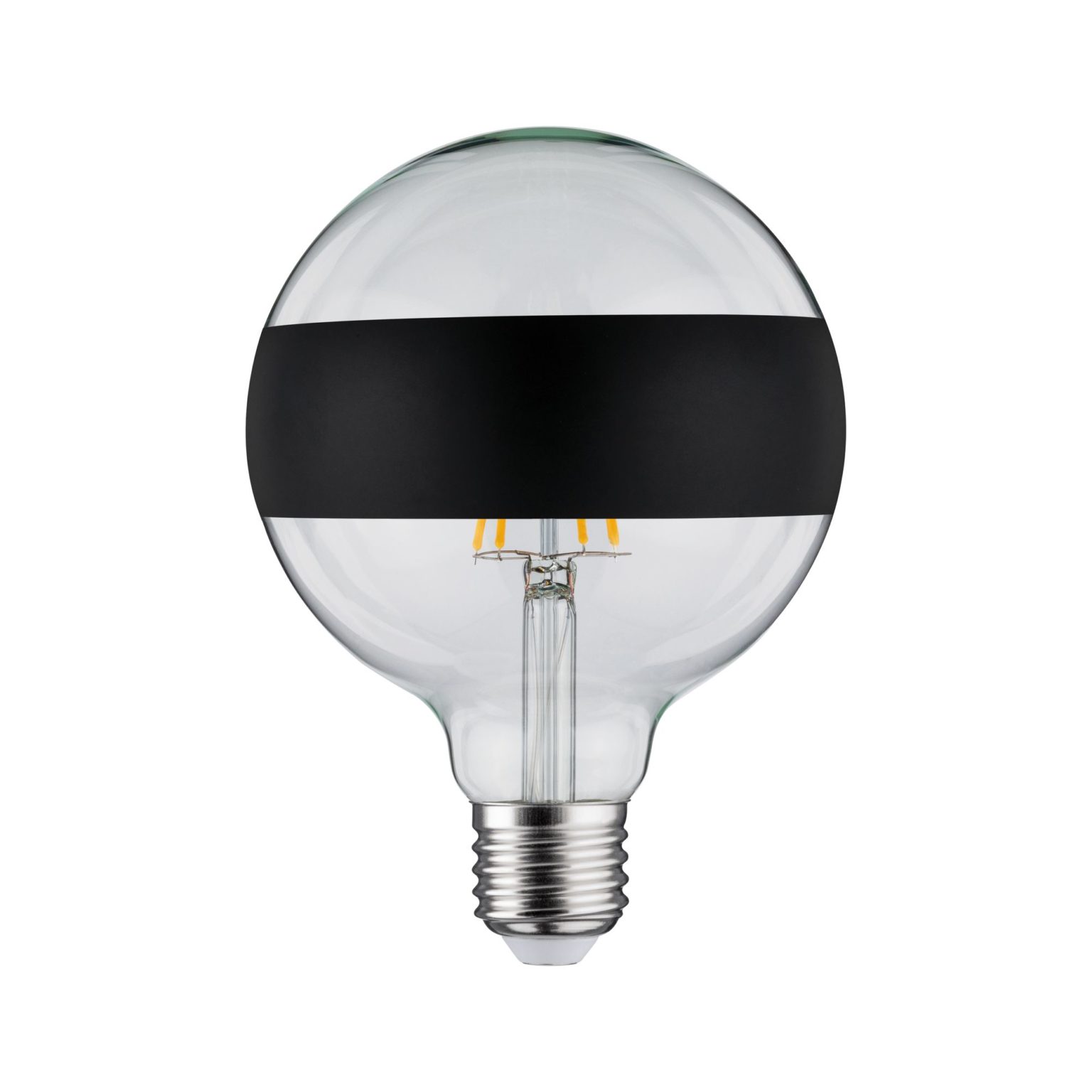 LED-lamppu mustalla koristeraidalla design E27