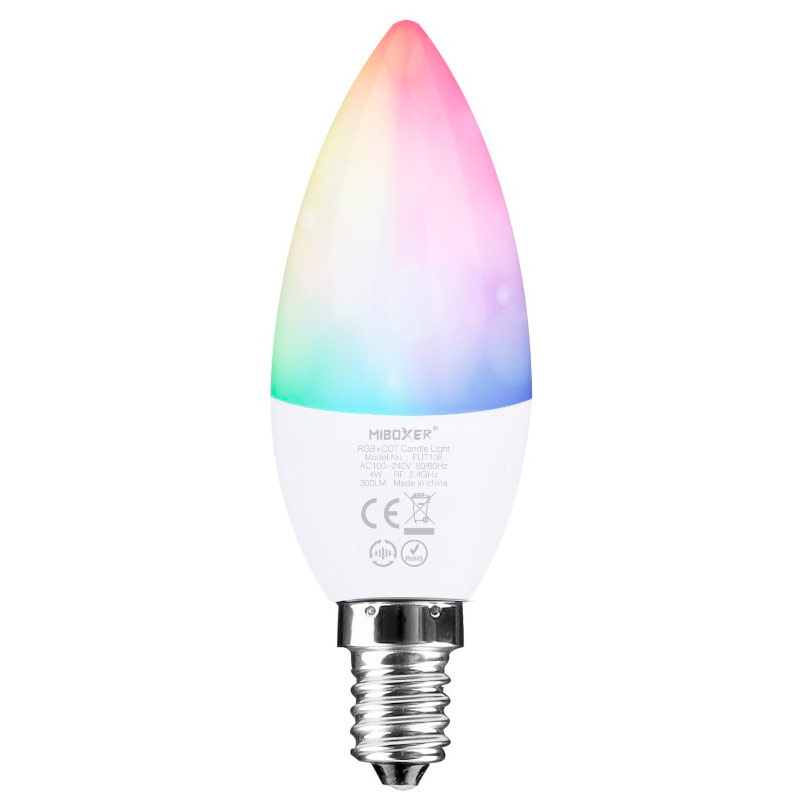 E14 RGB+CCT LED-kynttilälamppu älylamppu