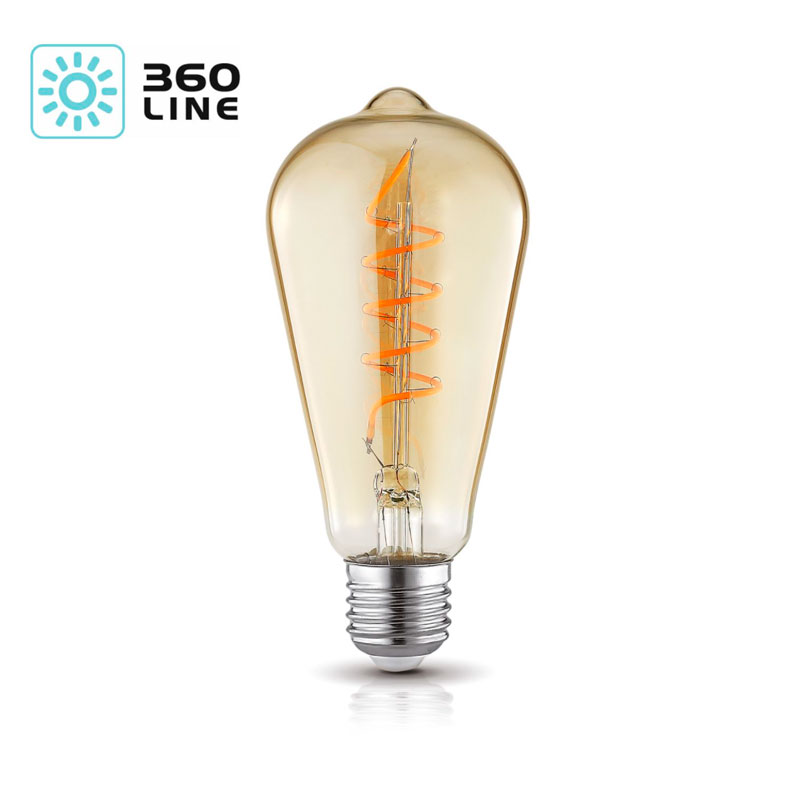 4W filament LED-lamppu E27 spiral vintage