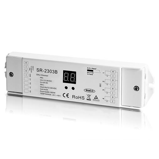 DALI LED-ohjain 1-4 kanavaa 12-36V DIM, CCT, RGB, RGBW LED-nauhoille