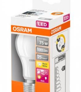 10W E27 LED-lamppu Osram LED SENSOR A60 2700K 1055lm Hämärätunnistimella