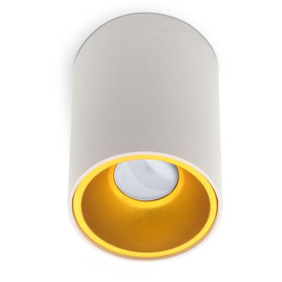 KIVI LED-valaisin pinta-asennettava valkoinen, kultainen sisäosa GU10