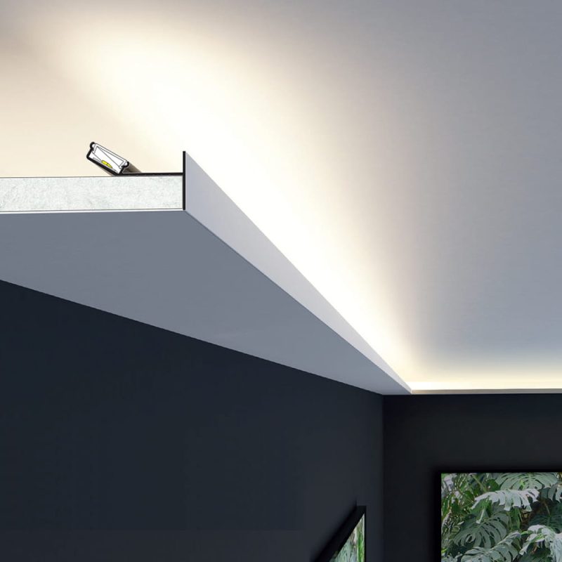 HOHDE12 UP alaslasketun katon valaistuksen LED-profiili LED-nauhalle