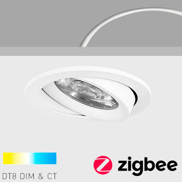 8W Zigbee LED-alasvalo, värilämpötilasäädöllä